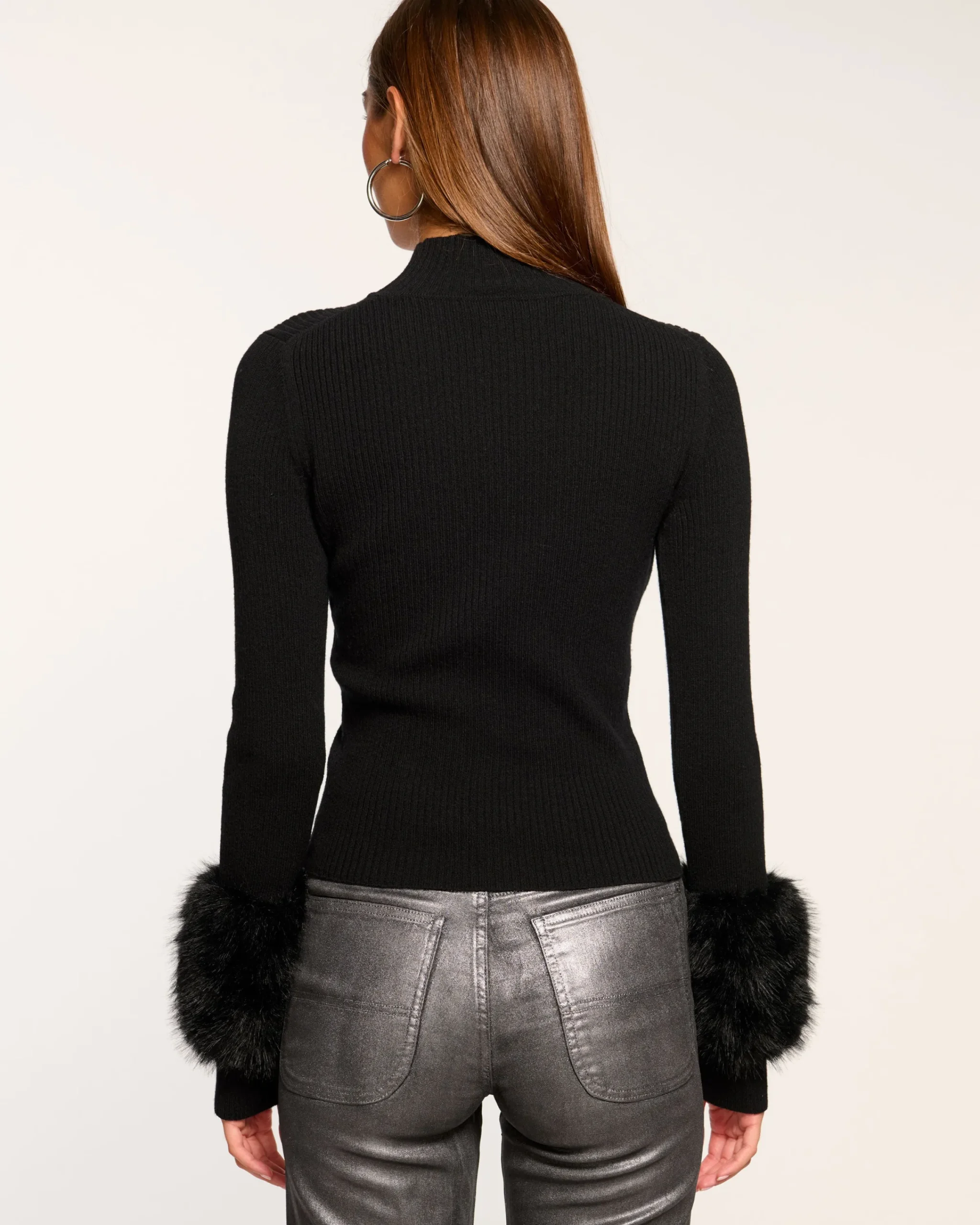 Discount Magnus Turtleneck Faux Fur Sweater Tops | Sweaters