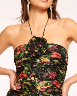 Online Margret Ruched Ruffle Mini Dress Dresses