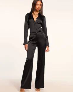 Discount Marvia Stretch Silk Pant Bottoms