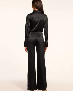 Discount Marvia Stretch Silk Pant Bottoms