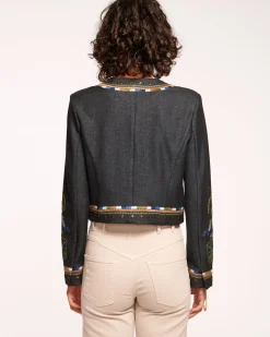 New Mav Embroidered Denim Jacket Denim | Jackets