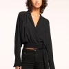Fashion Oliver V-Neck Wrap Top Tops