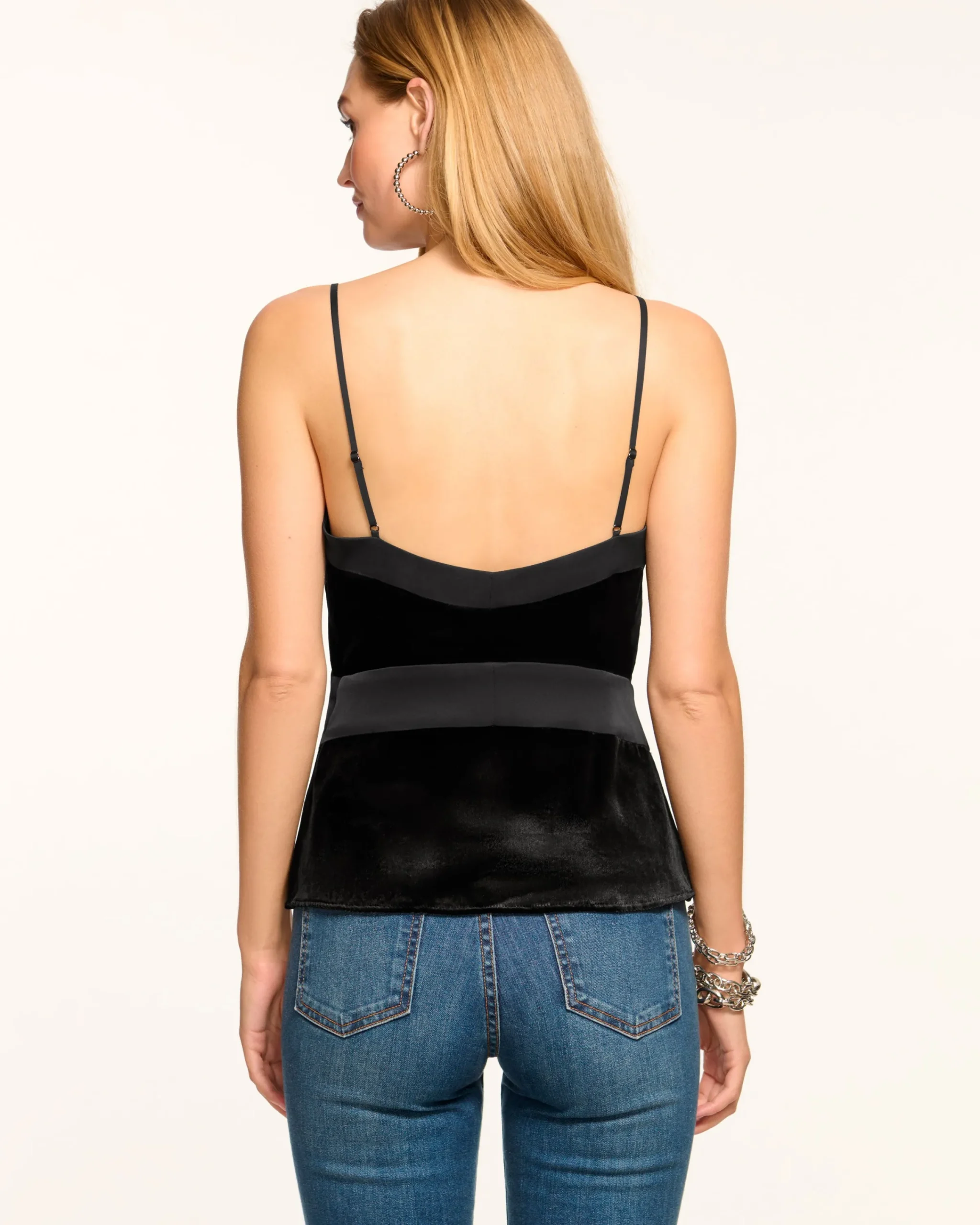 Online Otis Velvet V-Neck Cami Tank Top Tops