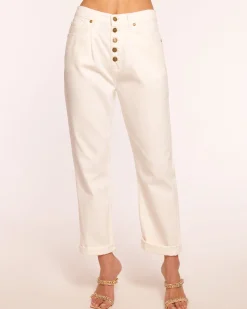 Sale Pearle Cropped Straight Leg Jean Denim | Bottoms