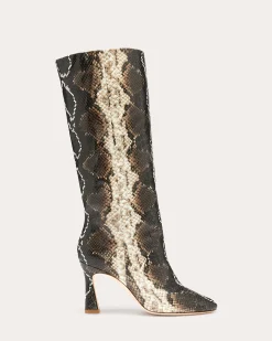 Online Queen Heeled Snake Boots Shoes