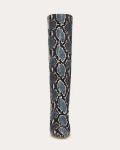 Online Queen Heeled Snake Boots Shoes
