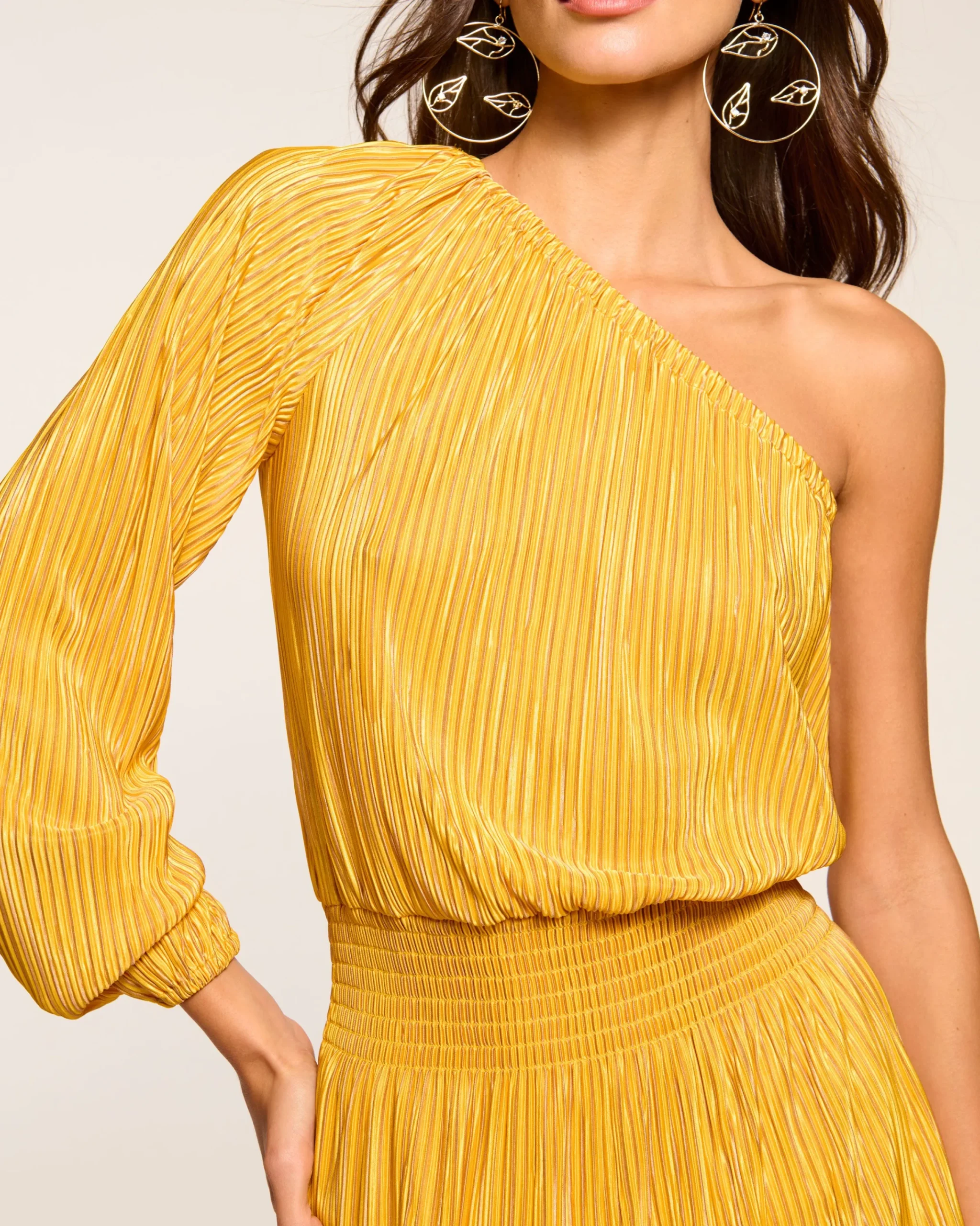 Discount Raashi One-Shoulder Smocked Mini Dress Dresses