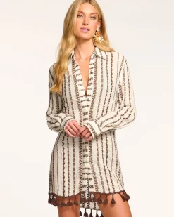 Clearance Roman Coverup Button Down Top Swim & Coverups