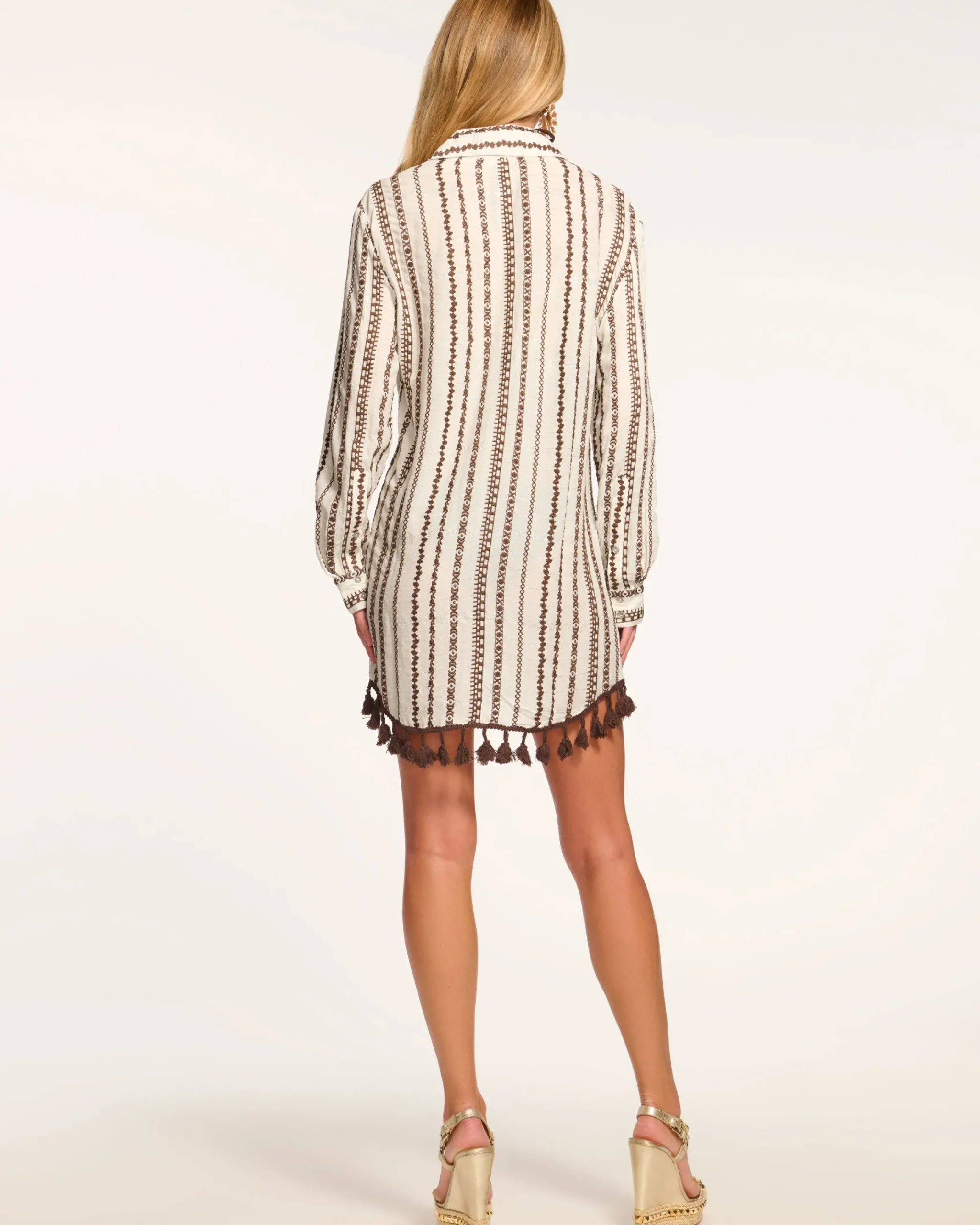 Clearance Roman Coverup Button Down Top Swim & Coverups