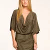 Best Rosana Sparkle Cowl Neck Mini Dress Dresses