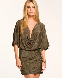 Best Rosana Sparkle Cowl Neck Mini Dress Dresses