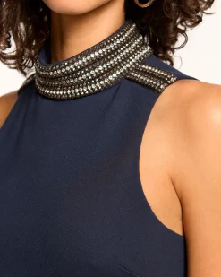 Discount Ruth Embellished Turtleneck Tank Top Tops