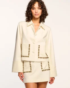 Discount Shoshana Studded Ponte Jacket Jackets