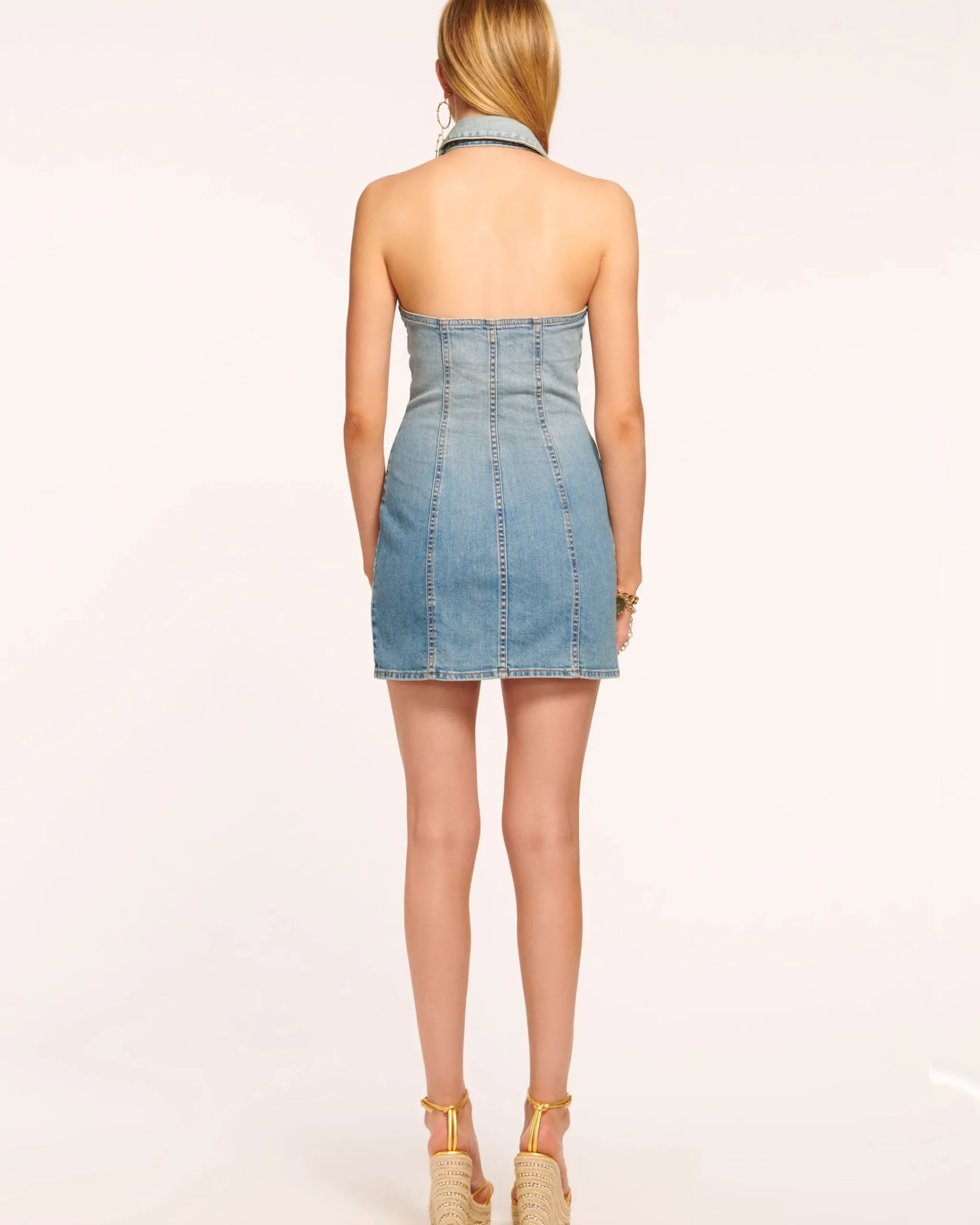 Fashion Susanna Denim Halter Mini Dress Dresses | Denim