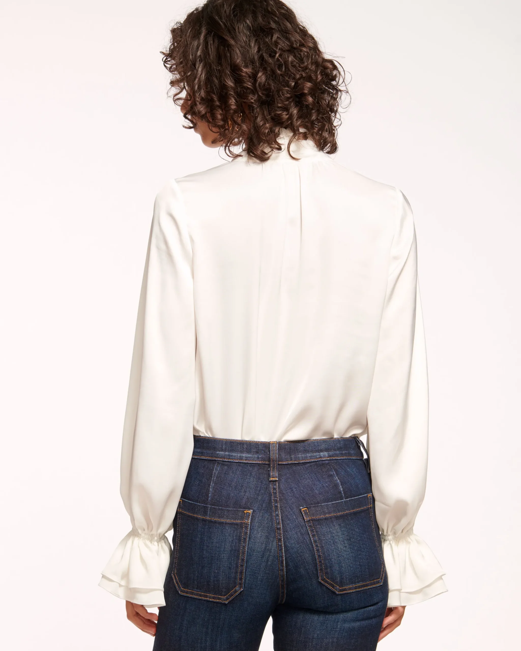 Discount Tammy Tie-Front V-Neck Blouse Tops