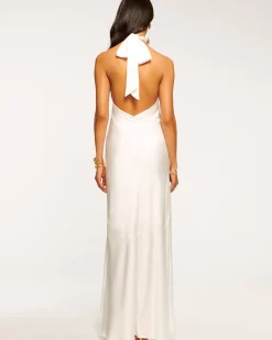 New Tera Ruffled Halter Gown Dresses