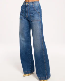 Discount Theodora Wide Leg Jean Denim | Bottoms