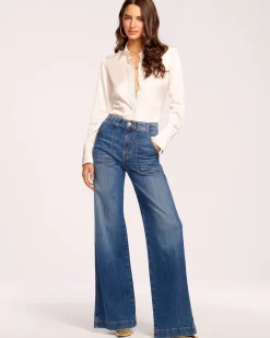 Discount Theodora Wide Leg Jean Denim | Bottoms