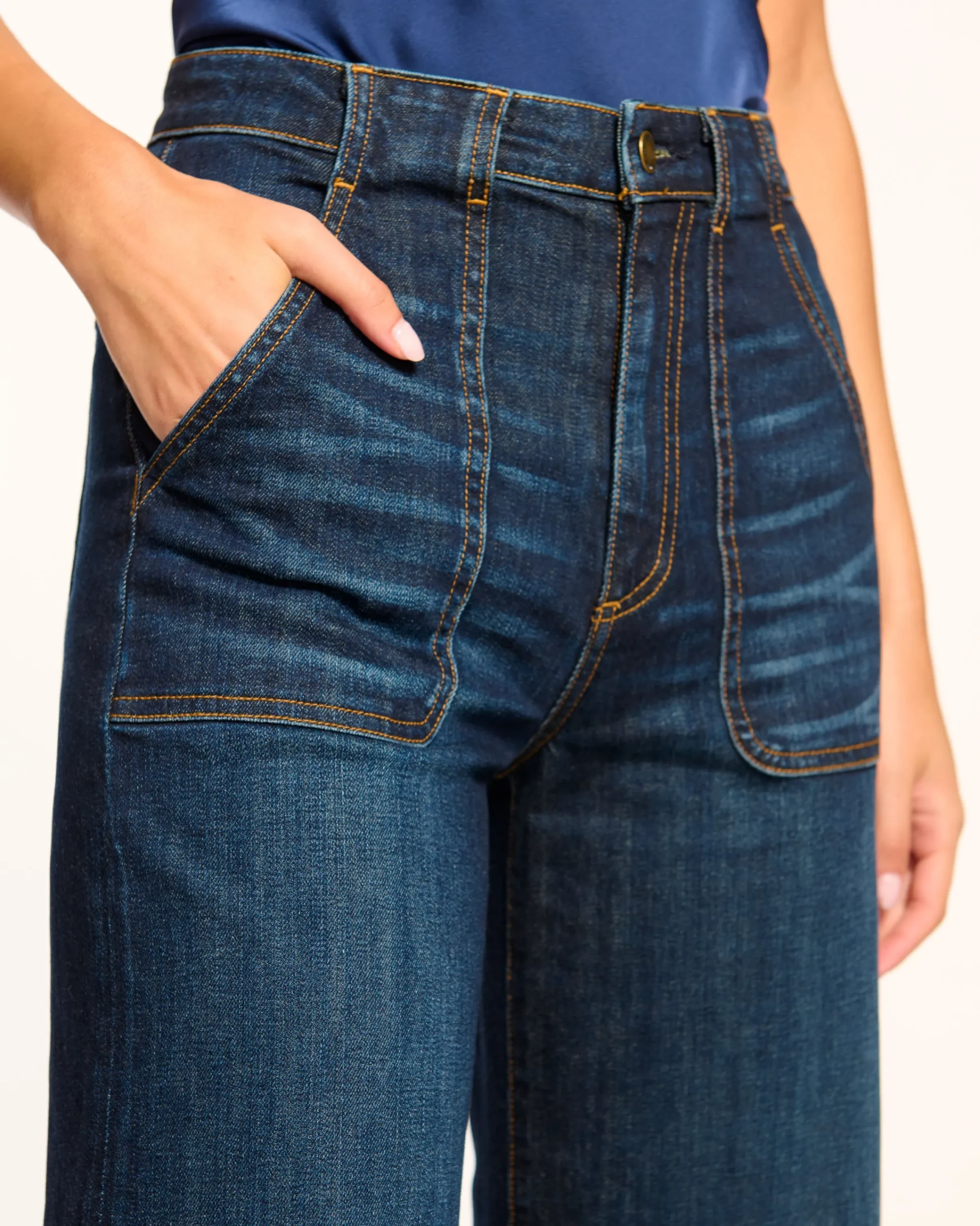 Discount Theodora Wide Leg Jean Denim | Bottoms