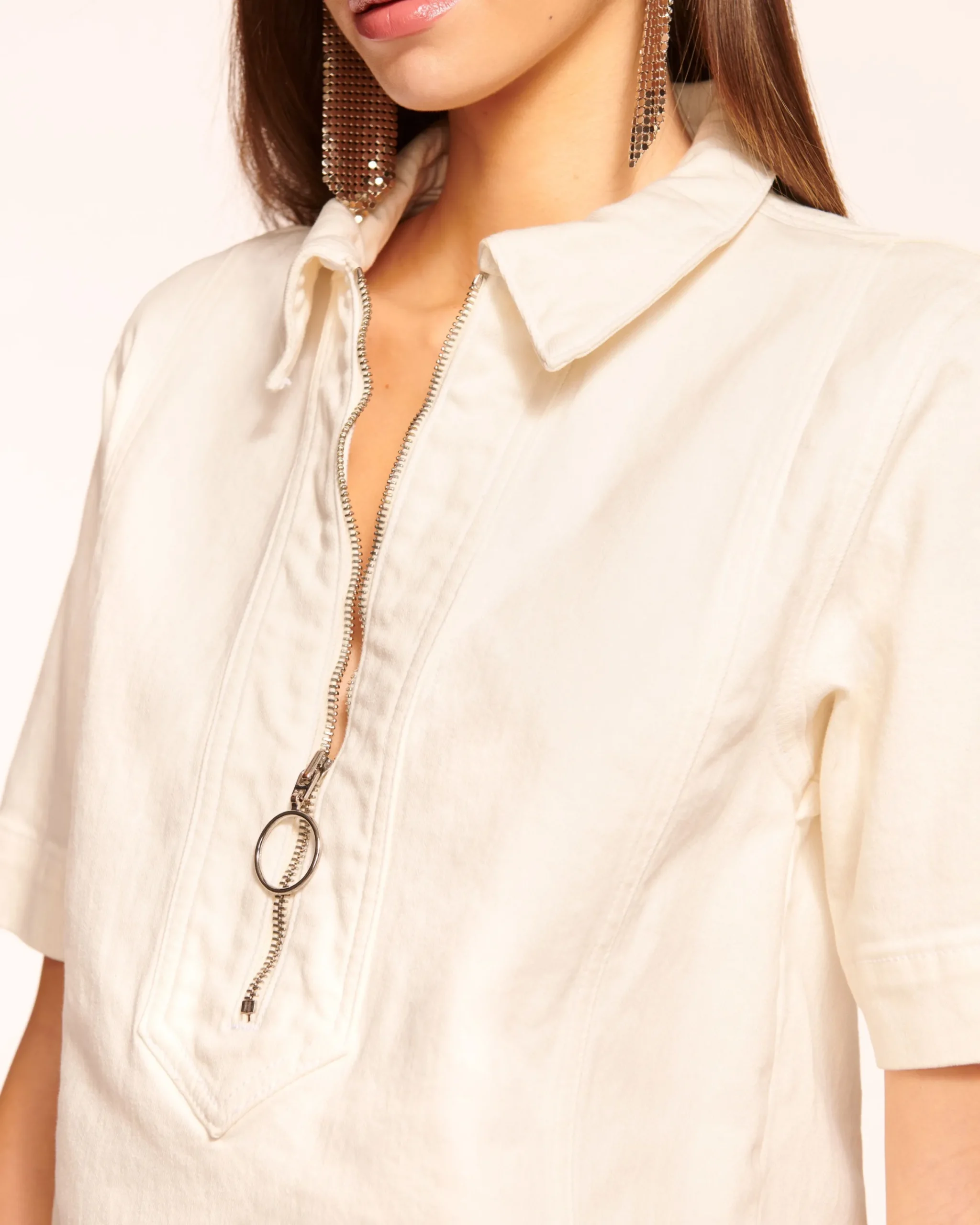 Outlet Tunechi Denim Shirt Dress Dresses | Denim