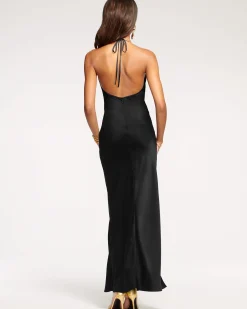 Discount Valentina Plunging Halter Gown Dresses