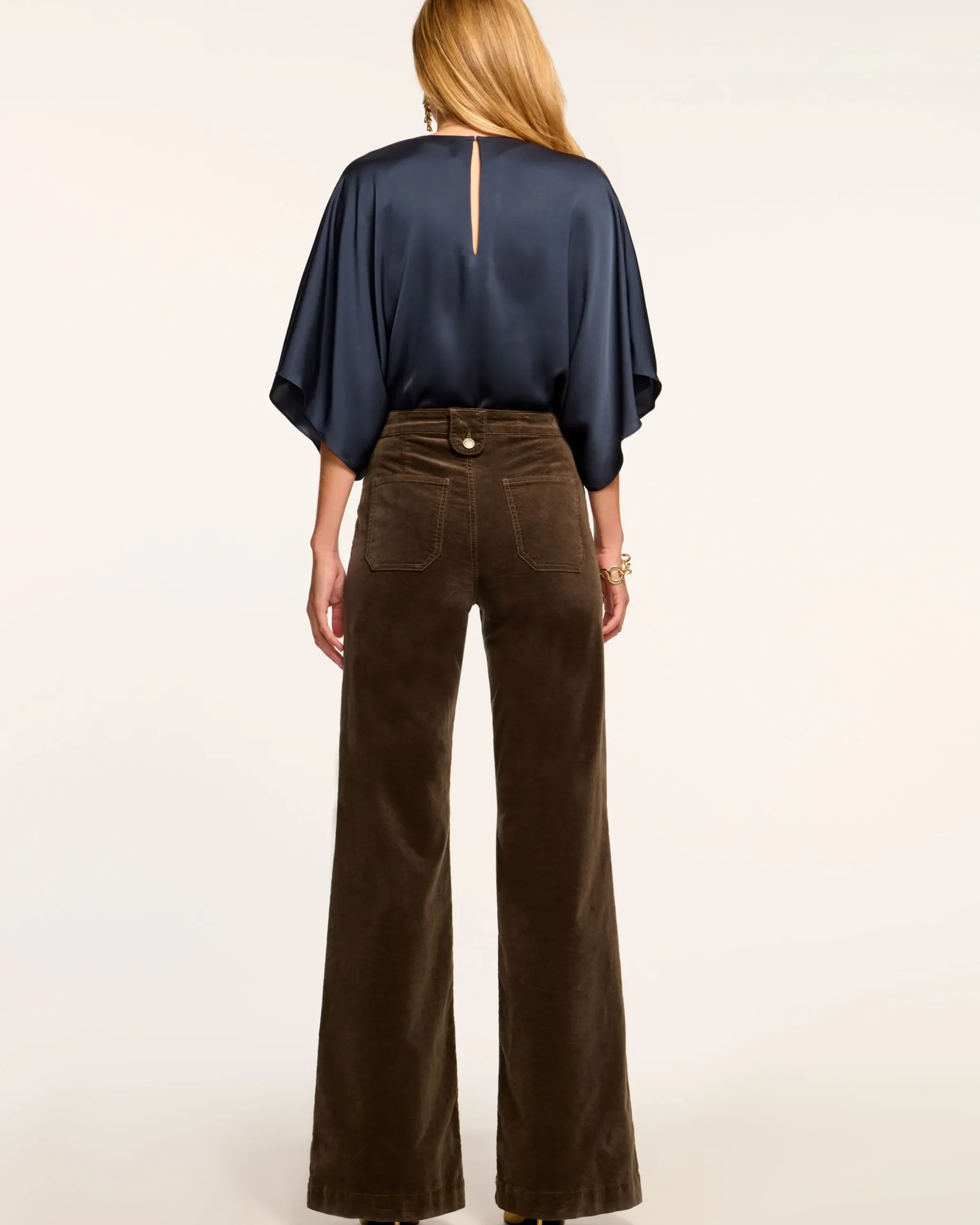 Fashion Velvet Theodora Wide Leg Jean Denim | Bottoms