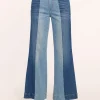 Outlet Vinnie Wide Leg Two-Tone Jean Denim | Bottoms
