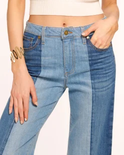 Outlet Vinnie Wide Leg Two-Tone Jean Denim | Bottoms