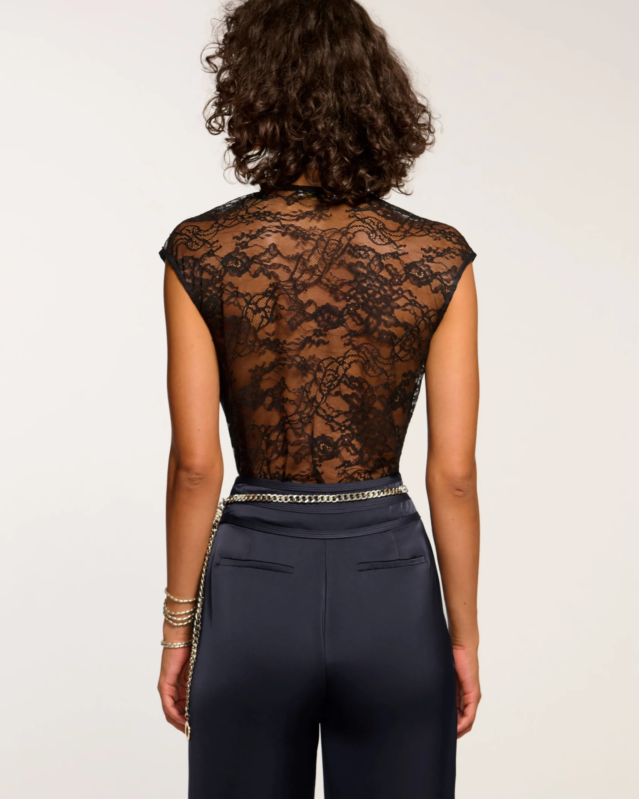 New Winston Cowl Neck Lace Top Tops
