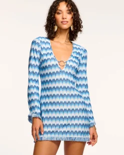 Fashion Zig Zag Cassie Coverup Mini Dress Swim & Coverups